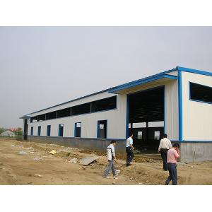 Wide Span Steel Structure Warehouse Painted Galvanized Surface Treatment