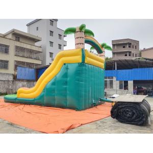 0.55mm PVC Commercial Inflatable Water Slides Palm Trees