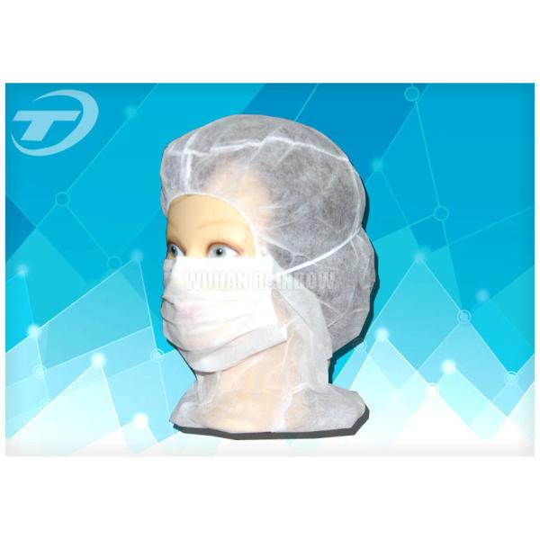 Nonwoven astronaut cap with face mask 3ply earloop in different color , CE certificate