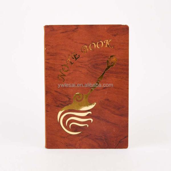 A5 Size Notepad Custom Printed Luxury Bamboo Wood Cover Notebook for Business Gift