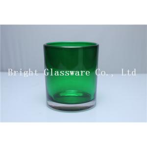 Green Press Glass Candle Holder