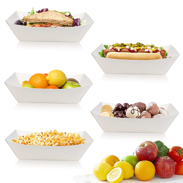 Directly Supply Eco-Friendly Paper Boat Box for Food Packaging Customized Sizes and Colors