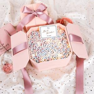Double Door Octagonal Hexagon Hand Gift Box Exquisite For Valentine'S Day Gift