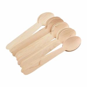 Biodegradable Disposable Wooden Cutlery Set 100% Eco Friendly Compostable Wooden