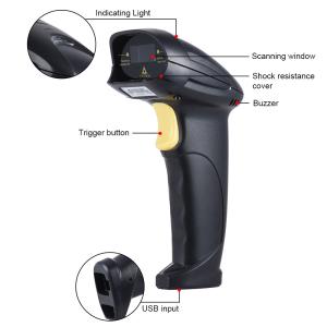 YHDAA 1D Portable Barcode Scanner Plug And Play For Library Warehouse Supermarke