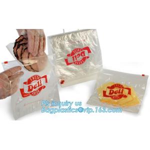 Quality PE slider zipper saddle deli bag, Biodegradable k saddle deli bag, saddle deli slider bag, LDPE Custom Saddle deli for sale