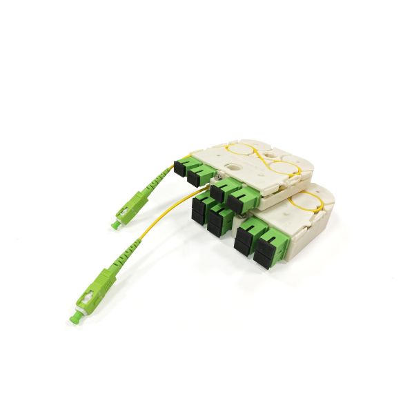 New FTTH Fiber Optic 1x4 SC APC Mini Cassette Direct Input Exclusive Design LGX PLC Splitter for Russia
