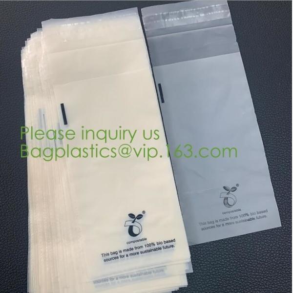 Buy biodegradable cornstarch compost Self Adhesive Seal corn starch Bag 100% biodegradable cornstarch bags custom print comp at wholesale prices