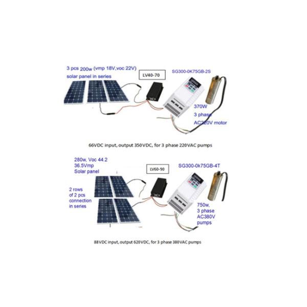 Low Power 0.75kw 1.5kw DC Voltage Booster For 220V 380V Solar Pump Inverter