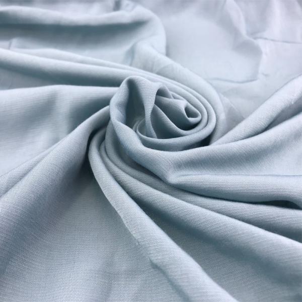 Buy Breathable 52% Ployester 48% Rayon Dyeing Polyester Fabric 90gsm Lightweight at wholesale prices