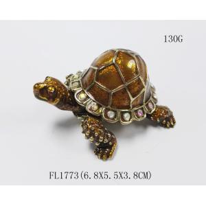 Turtle animal wholesale baby turtle trinket boxes Turtle Enameled Trinket Boxes