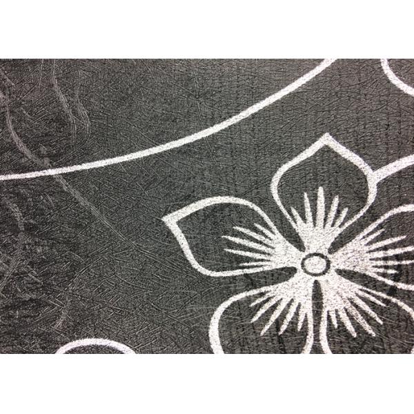 Vinyl PVC Floral Peel And Stick Wallpaper Adhesive Black Floral Wallpaper