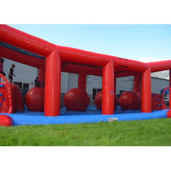 Customized Funny Red Inflatable Obstacle Course Inflatable Sport Game