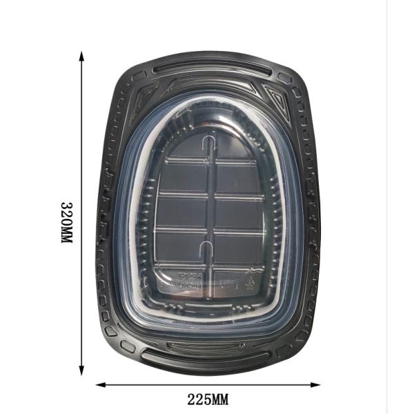 Buy Disposable Plastic Takeaway Packaging Sushi Container Round Party Tray at wholesale prices