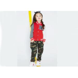 China Spring / Fall Kids Girls Clothes Children'S Baseball Jackets Fashion Rubber Print on sale