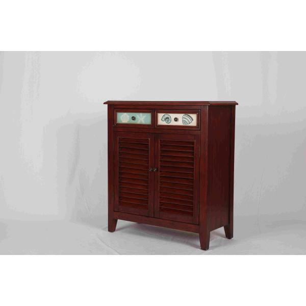 Buy Walnut Office / Home Storage Cabinets With Doors Soild Wood L81*W38.5*H91CM at wholesale prices