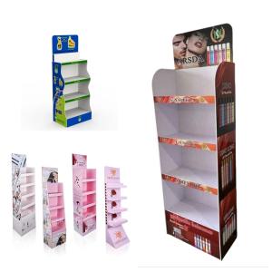 Gloss Custom Display Stands Racks Lamination Retail Store Floor Display Racks