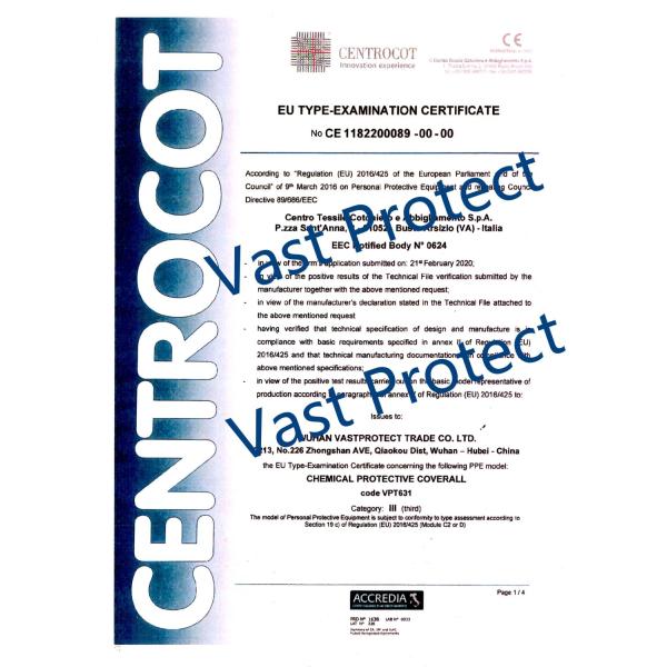 Cat 3 Type 5/6 Waterproof Breathable Disposable Microporous Coverall