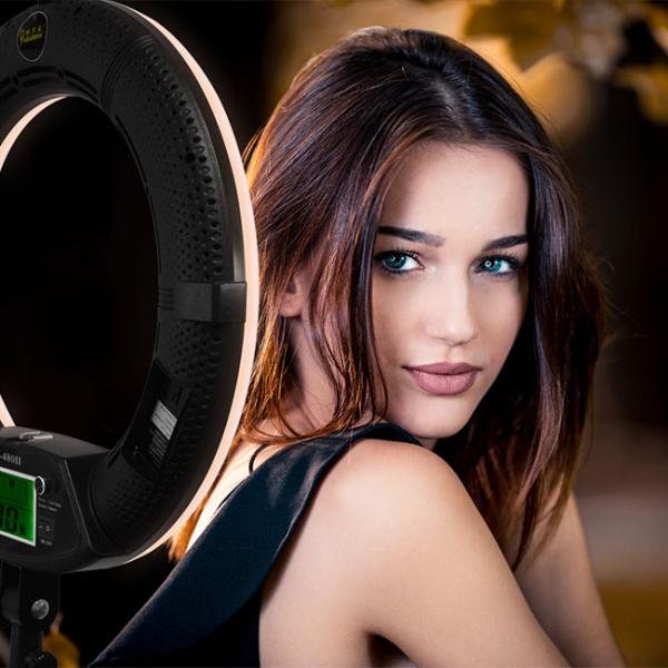 Daylight 18 Inch LED Ring Light high CRI 96 Beauty Livestream FE-480II Ring Lamp With Stand for beauty salon studio