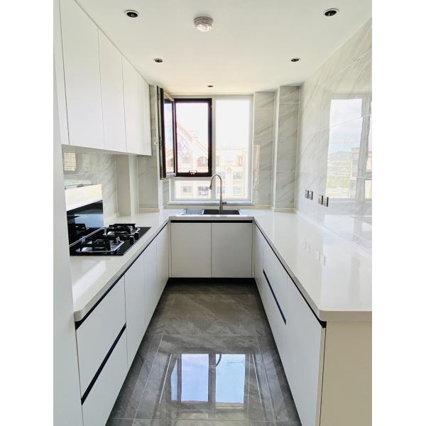 Buy New Material White Shaker Door Particle Board Kitchen Cabinet at wholesale prices