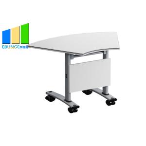 Modern Office Room Simple Design Mobile Folding Training Tables With Metal Frame