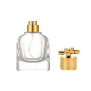 50ml Portable Refillable Glass Perfume Bottles Various Printing Type Optional