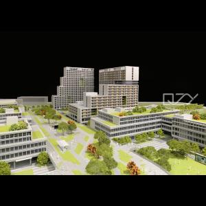 HUAYI 1/300 Architect Model Makers Landscape Industrial Park