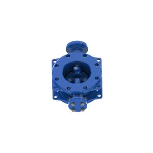Rubber Seat Double Flanged Butterfly Valve Eccentric Carbon Steel Base