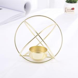 Quality Wholesale candle holder gold Golden lantern shape candle stand wedding candlestick for sale
