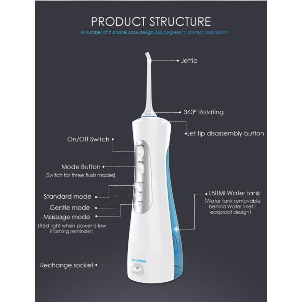 Nicefeel FC156 Electric Water Flosser Portable Cordless Oral Irrigator For Traveling