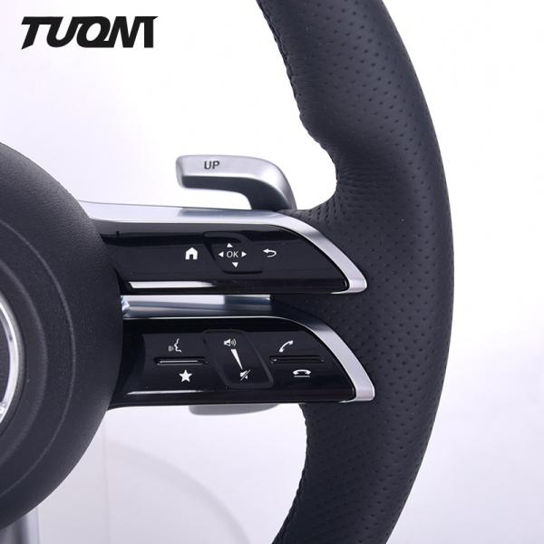 Full Leather Smooth Perforated Mercedes Benz Steering Wheel Custom Made