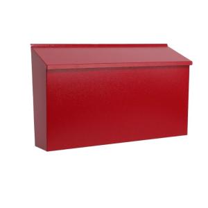 Large Capacity Steel Wall Mounted Mailbox with Sloped Roof Design and Powder