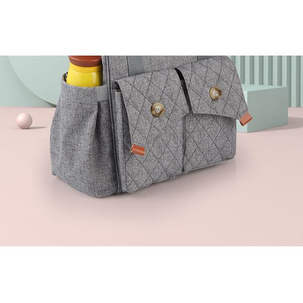 Multifunctional Mommy Diaper Bag Backpack With Trailer Buckle OEM ODM