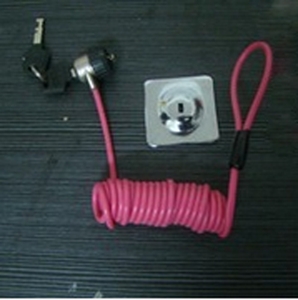 Buy 3.0mm transparent red PU coated spring steel wire rope cables with metal hook and loop&cri at wholesale prices