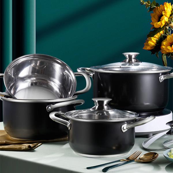 Restaurants 5pcs Stainless Steel Straight Pot Quality Kitchenware and Cookware Set