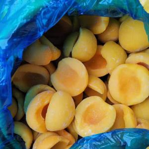 IQF Organic Yellow Peach Halves Frozen Fruits Sweet Taste Bulk Packaged