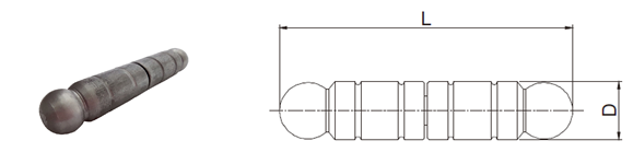 19x110 Self Color Round Head Barrel Hinge Solid Steel Welding Hinge With Steel Ball For Swing Door