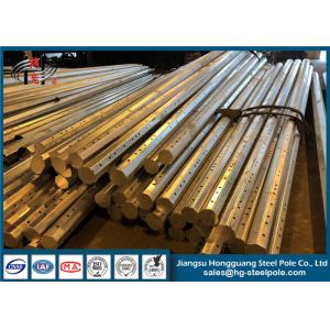 Hot Roll Steel Sheet Metal Fabrication Electric Power Pole Overlap / Flange