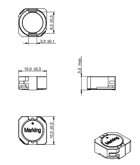 Shareway Free Sample SMT Shielded Power Inductor 7447714033 With 3.3uH Inductance