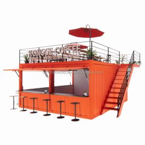 Shop Mini 20ft Pop-up Store Container Bar Stall with Sturdy Modular Design and