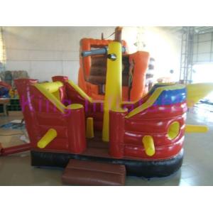 Colorful CE Inflatable Forest Shuttle Bus Dry Slide 0.55mm Plato PVC pirate ship