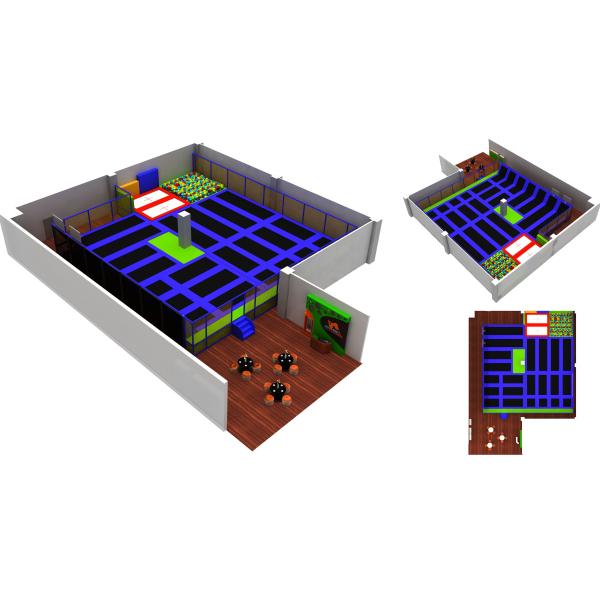 China Supply 350M2 Big Jumping Trampoline Discount Large Children Trampoline