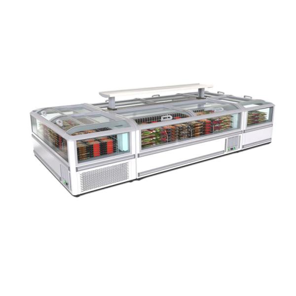 Buy Supermarket Refrigerated Display Island Fresh Meat Freezer at wholesale prices