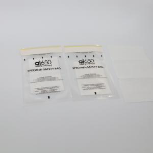 China 2 Wall Biohazard Specimen Bags Two Pocket For Laboratory on sale