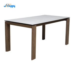 1500mm Modern Ceramic Top Dining Table Corrosion Resistance For Indoor Use DT