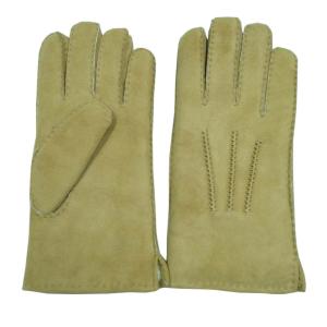 Men Genuine leather Lamb Fur Cheap custom made leather gloves