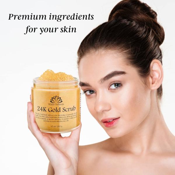 Buy 250g Vegan 24k Gold Scrub Cream Moisturizing And Exfoliating Body at wholesale prices