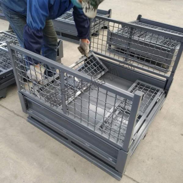 Convenient And Efficient Storage Stackable Pallet Cages 50mm X 50mm Mesh