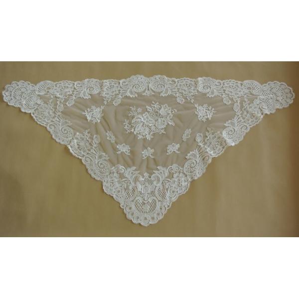 Ivory veil lace mantilla Catholic church chapel headcovering Mass