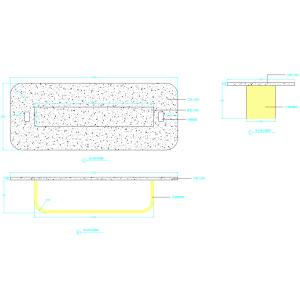 Artificial Stone 14 Seater Conference Table With Joint Invisible